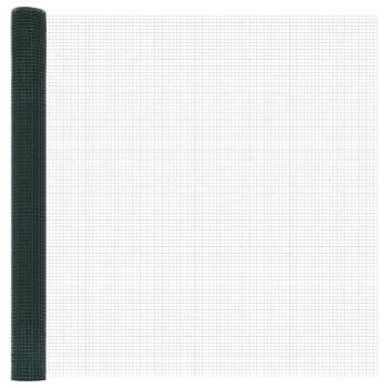 Zaunpfosten Grün 10 x 1,5 m (16 x 16 mm Gitter) Stahl und PVC