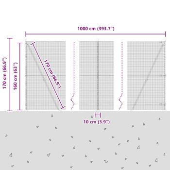 Zaunpfosten Grün 10 x 1,6 m (12 x 12 mm Maschenweite)