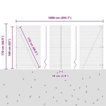 Zaunpfosten Grün 10 x 1,6 m (25 x 25 mm Maschenweite)