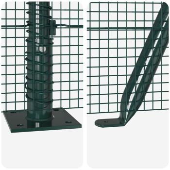 Zaunpfosten Grün 25 x 0,8 m (12 x 12 mm Mesh) Stahl und PVC