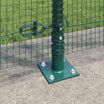 Geschweißter Drahtzaun mit Betonsockel 25 x 1,2 m Grün Netz