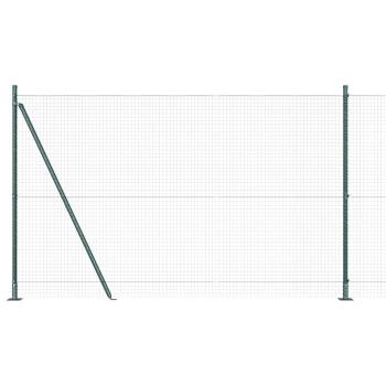 Zaunpfosten Grün 25 x 1,4 m (25 x 25 mm Maschen) Stahl und PVC