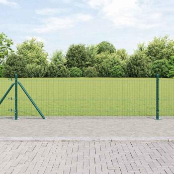 ARDEBO.de - Geschweißter Drahtzaun mit Betonsockel 50 x 0,5 m Grün Netz