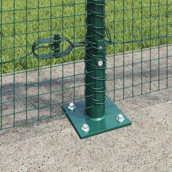 Geschweißter Drahtzaun mit Betonsockel 50 x 1 m Grün Netz