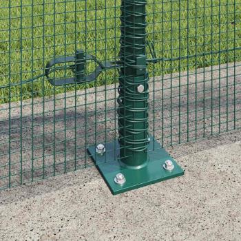 Geschweißter Drahtzaun mit Betonsockel 100 x 0,8 m Grün Netz