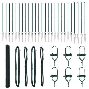 Sechseckzaun mit Pfosten 50 x 1,6 m PVC-beschichteter Stahl