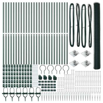 Sechseckzaun mit Pfosten 50 x 1,6 m PVC-beschichteter Stahl