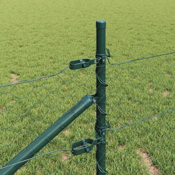 Sechseckzaun mit Pfosten 100 x 0,5 m PVC-beschichteter Stahl