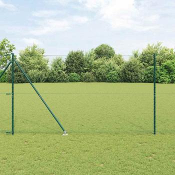 ARDEBO.de - Sechseckzaun mit Pfosten 100 x 1,6 m PVC-beschichteter Stahl