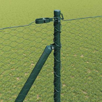 Sechseckzaun mit Pfosten 100 x 1,6 m PVC-beschichteter Stahl