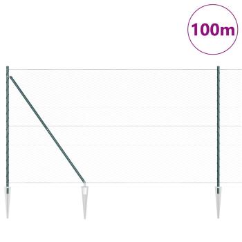 Sechseckzaun mit Pfosten 100 x 1,6 m PVC-beschichteter Stahl