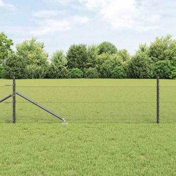 ARDEBO.de - Sechseckzaun mit Pfosten 10 x 0,8 m PVC-beschichteter Stahl