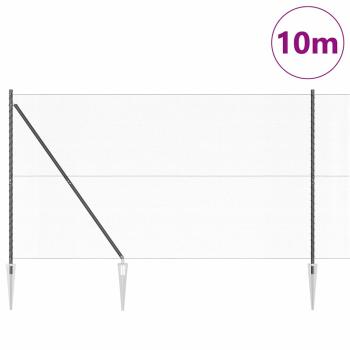 Sechseckzaun mit Pfosten 10 x 1,5 m PVC-beschichteter Stahl