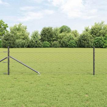 ARDEBO.de - Sechseckzaun mit Pfosten 25 x 0,5 m PVC-beschichteter Stahl