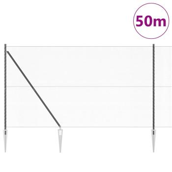 Sechseckzaun mit Pfosten 50 x 1,6 m PVC-beschichteter Stahl