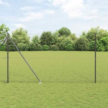 ARDEBO.de - Sechseckzaun mit Pfosten 100 x 1,6 m PVC-beschichteter Stahl