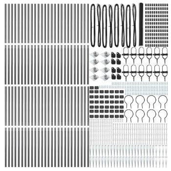 Sechseckzaun mit Pfosten 100 x 1,6 m PVC-beschichteter Stahl
