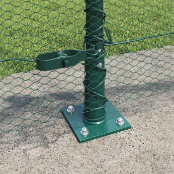 Sechseckzaun mit Betonsockel 10 x 0,4 m PVC-beschichteter Stahl