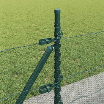 Sechseckzaun mit Betonsockel 10 x 0,4 m PVC-beschichteter Stahl