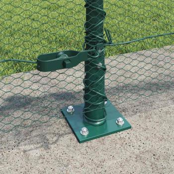 Sechseckzaun mit Betonsockel 10 x 0,6 m PVC-beschichteter Stahl