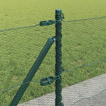 Sechseckzaun mit Betonsockel 10 x 0,6 m PVC-beschichteter Stahl