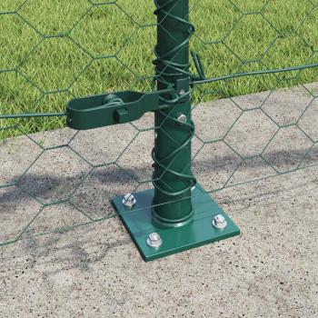Sechseckzaun mit Betonsockel 10 x 0,6 m PVC-beschichteter Stahl