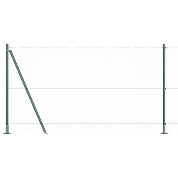 Sechseckzaun mit Betonsockel 10 x 1,2 m PVC-beschichteter Stahl