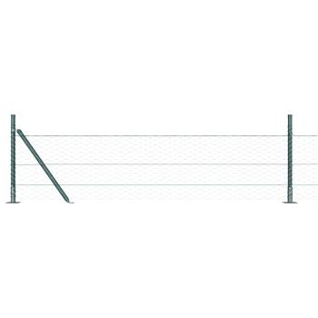 Sechseckzaun mit Betonsockel 25 x 0,5 m PVC-beschichteter Stahl