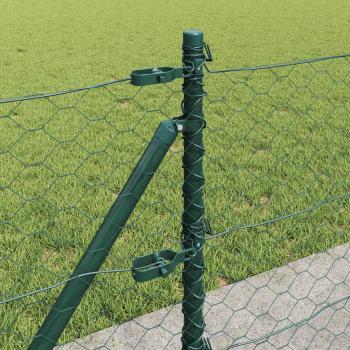 Sechseckzaun mit Betonsockel 25 x 0,6 m PVC-beschichteter Stahl