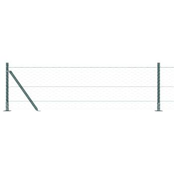 Sechseckzaun mit Betonsockel 50 x 0,6 m PVC-beschichteter Stahl