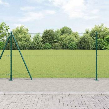 ARDEBO.de - Sechseckzaun mit Betonsockel 50 x 1,2 m PVC-beschichteter Stahl