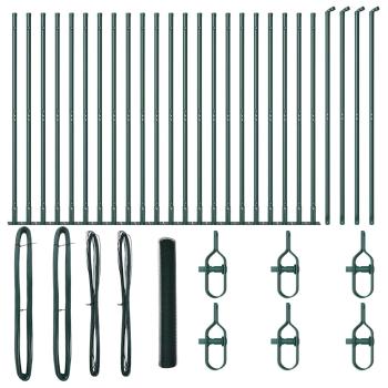 Sechseckzaun mit Betonsockel 50 x 1,2 m PVC-beschichteter Stahl