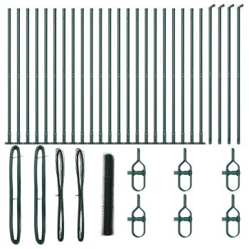 Sechseckzaun mit Betonsockel 50 x 1,2 m PVC-beschichteter Stahl