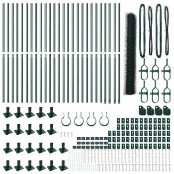 Sechseckzaun mit Betonsockel 50 x 1,2 m PVC-beschichteter Stahl