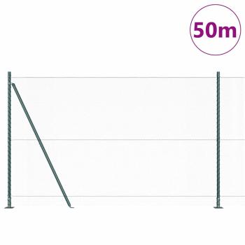 Sechseckzaun mit Betonsockel 50 x 1,6 m PVC-beschichteter Stahl