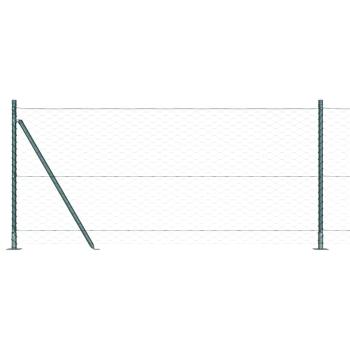Sechseckzaun mit Betonsockel 100 x 0,8 m Grün Netz