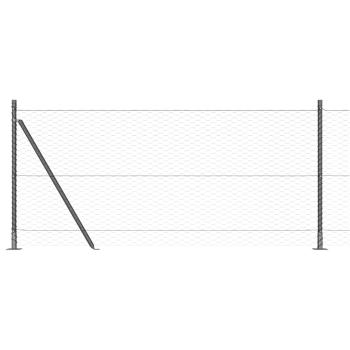 Sechseckzaun mit Betonsockel 10 x 0,8 m PVC-beschichteter Stahl