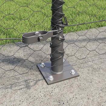 Sechseckzaun mit Betonsockel 10 x 1,4 m PVC-beschichteter Stahl