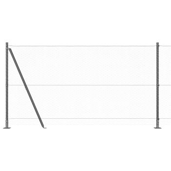 Sechseckzaun mit Betonsockel 25 x 1,2 m PVC-beschichteter Stahl