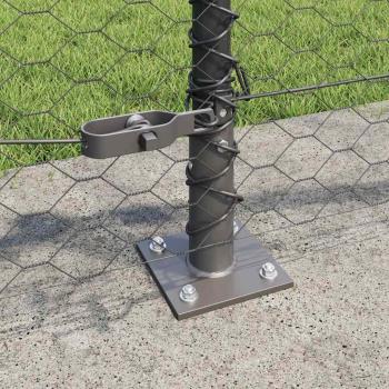Sechseckzaun mit Betonsockel 50 x 0,6 m PVC-beschichteter Stahl