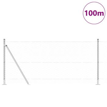 Sechseckzaun mit Betonsockel 100 x 0,8 m Verzinkter Stahl Netz