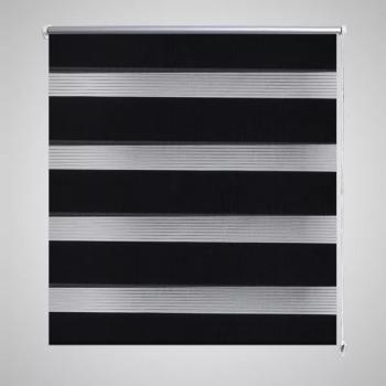 ARDEBO.de - Zebra-Rollo 40,9 x 100 cm, Stoffbreite 36,7 cm, schwarz