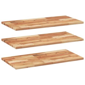 Schweberegale 3 Stk. 80x40x2 cm Massivholz Akazie Ölbehandelt