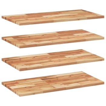 Schweberegale 4 Stk. 100x40x2 cm Massivholz Akazie Ölbehandelt