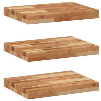 Schweberegale 3 Stk. 40x30x4 cm Massivholz Akazie Ölbehandelt