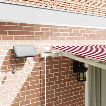 Ausziehbare Markise Rot und Weiß 450 x 350 cm