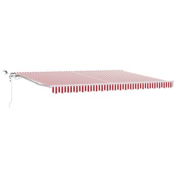 Einziehbare Markise Rot und Weiß 450 x 350 cm