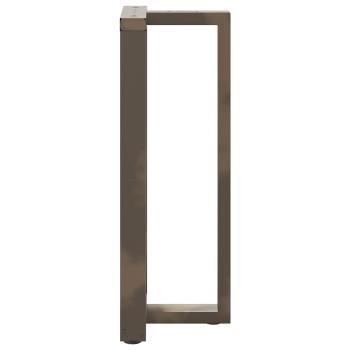 Bartischbeine T-Form 2 Stk. Naturstahl 40x35x(100-101) cm Stahl