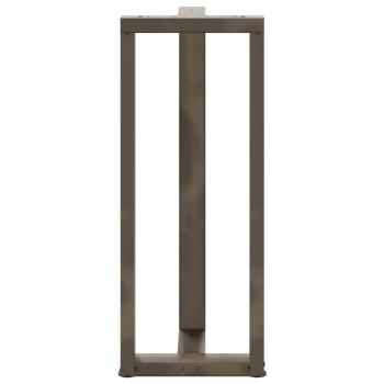 Bartischbeine T-Form 2 Stk. Naturstahl 50x35x(100-101) cm Stahl