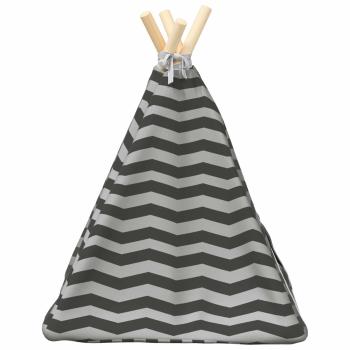 Haustier-Tipi mit Kissen Weiß und Grau 40 x 40 x 50 cm